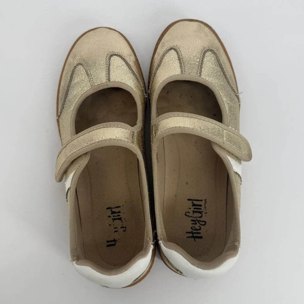 Hey Girl Mary Jane Sneakers Girls Size 10‎ Gold Good Metallic Calm Down 10 Shoes